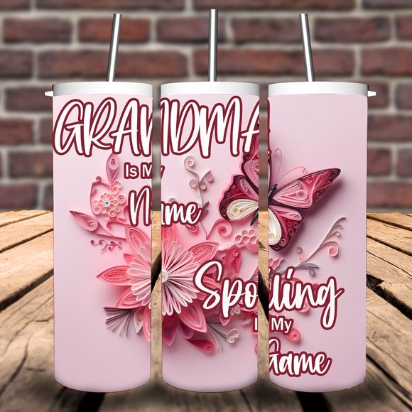 Grandma is My Name Spoiling is My Game Handmade Tumbler Gift  to show some Love - Picture 1 of 2